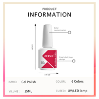 Lmetjting — distributeur de vernis gel à ongles, 6 couleurs, collection de vernis gel uv, OEM, ODM, faites soi-même