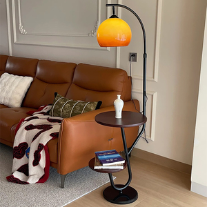 Lampada da Terra Antica per Soggiorno, Accanto al Divano, Lampada da Comodino per Camera da Letto, Lampada d'Angolo Monoblocco - Product Image 2