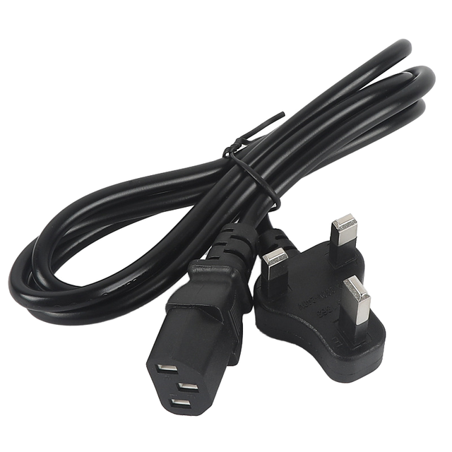 Wholesale 3-Prong C13 End Type 10A Rated Copper PVC Durable 3m 2-core Computer Laptop Home Appliance Power Cable British AC