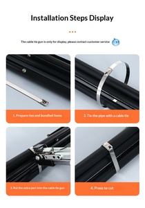 <span class=keywords><strong>สาย</strong></span><span class=keywords><strong>รัด</strong></span>สแตนเลส 100 ชิ้น ขนาด 4.6*1000 มม. แรงดึงสูง ป้องกันการหลุด สำหรับติดตั้งนอกสถานที่ - Product Image 6