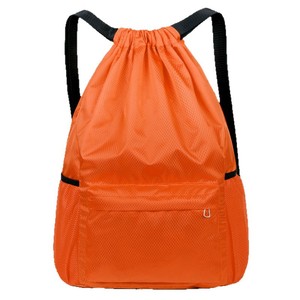 <b>Drawstring</b> <b>Backpack</b> Outdoor Hiking Bag With Zipper Pocket Unisex Solid Color Waterproof Fall 2024 - Product Image 2