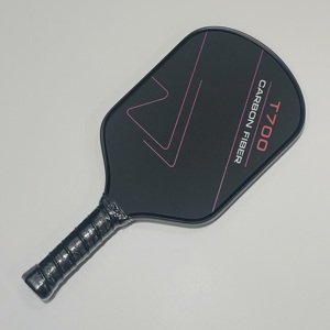 Raquette de pickleball portable en fibre de carbone T700 à haute élasticité avec noyau en nid d'abeille <span class=keywords><strong>PP</strong></span>, procédé de pressage à chaud, personnalisable - Product Image 1