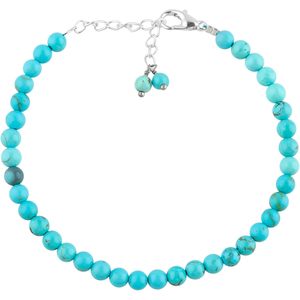 Gemkora Natural Turquoise <b>Bracelet</b> 4mm Round Beads Chakra <b>Healing</b> Gemstone Women's Jewelry Gift - Product Image 1