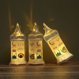 Wind Decoration Plastic Eid Moon Star Lamp <b>Battery</b> <b>Powered</b> Ramadan Led Lantern Decor - Product Image 2