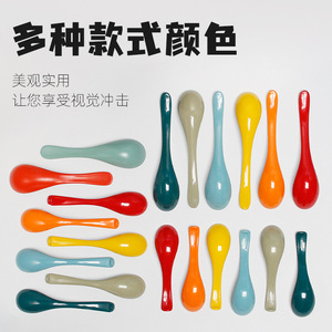 Cuillère en mélamine imitation porcelaine, cuillère à soupe, louche, cuillère pour restaurant de nouilles, cuillère à ramen, cuillère de restaurant - Product Image 3