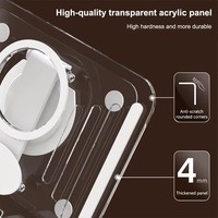 Support de tablette acrylique Transparent pour IPad Pro 2025 support de livre de lecture rotatif Support de bureau pliable Riser support de téléphone intelligent