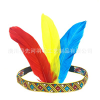 Serre-tête ethnique style indien avec plumes, personnalisable, réglable, unisexe, pour Noël, Halloween, fête, mascarade, danse