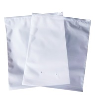 Sac à fermeture éclair givré CPE, pochette en plastique mat personnalisée avec fermeture éclair