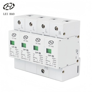 Leihao CE chứng nhận SPD T2 80kA 420V 4P AC PV bảo vệ tăng 40kA sét hãm SPD cho hệ thống năng lượng mặt trời chống sét - Product Image 1
