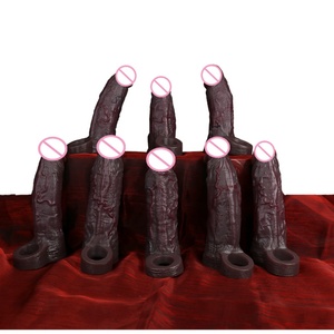 ORALSX Black Knight Penis Sleeve Series: 10 Styles to Choose From Realistic-Feel Penis Extenders Fulfillment Available - Product Image 1