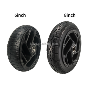 ล้อยางแข็ง<span class=keywords><strong>8</strong></span>นิ้วส่งตรงจากโรงงานดูดซับแรงกระแทกไร้เสียงกันลื่นและทนต่อการสึกหรอเหมาะสำหรับรถเข็น - Product Image 4