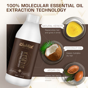 Crème capillaire de salon professionnelle personnalisée traitement à la kératine longue durée pour une brillance lisse infusée d'huile de noix de coco biologique - Product Image 2