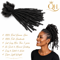 Vendita all'Ingrosso 4-30 Pollici 0,4cm 1B-30 #   Interlock Locs 100% Capelli Umani Veri, Estensioni Dreadlock Permanenti Fatte a Mano, Direttamente dalla Fabbrica