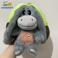 Peluches électroniques douces et apaisantes pour bébé, personnalisées, mignonnes, lumineuses, musicales et respirantes