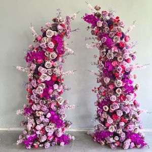 Simulation de forêt florale, nouvelle décoration de fond de mariage, décoration de fenêtre, hall d'<span class=keywords><strong>exposition</strong></span>, arche, disposition, cadre en corne, personnalisation - Product Image 4