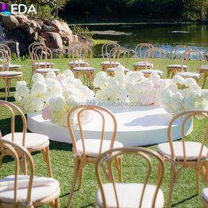 LEDA High Quality Outdoor Wedding Events Decoration White Acrylic Detachable Round Stage - Product Image 1