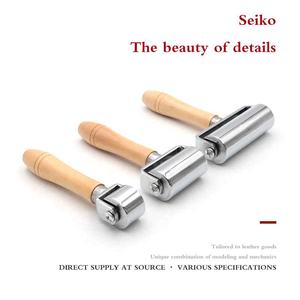 Rouleau de cuir en acier massif pour découpe au linoléum DIY, petit, moyen, grand, avec poignée en bois et support de rouleau - Product Image 3