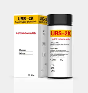 Широко используемые тест-полоски с глюкозой и кетоновым реагентом, URS-2K для анализа мочи