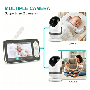 KT617W Tuya Smart WiFi Baby Monitor 5.5 Inch <b>IPS</b> 720P Screen with AI Motion Crying Detection and Night Light - Product Image 6