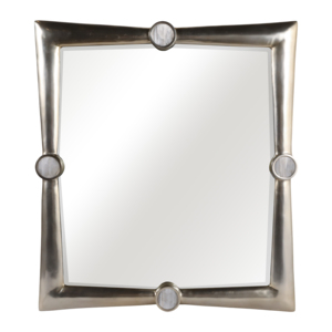 Specchio da parete decorativo in selenite e metallo per camera da letto, bagno, corridoio, ingresso. - Product Image 1