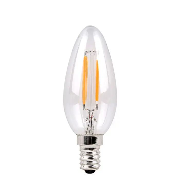 High Lumen Good Quality 4W 5W 6W Filament Bulbs C35 Candle E14 LED Bulb Light