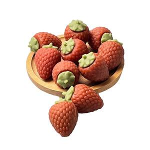 Etiqueta privada, nuevo diseño, comida para mascotas, aperitivos para perros, forma de fresas, Limpieza de dientes, golosinas dentales para perros OEM - Product Image 1