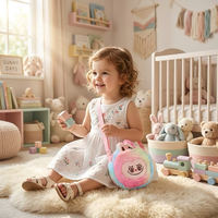 Sac à bandoulière en peluche personnalisé en gros, motif dessin animé, monstre arc-en-ciel mignon, sac d'école en peluche, ensembles de sacs à dos doux et fourrés pour enfants