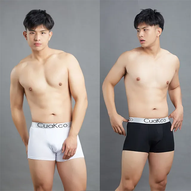 Ucuz fiyat özel marka erkek Boxer yüksek elastik Spandex dikişsiz erkek iç çamaşırı külot