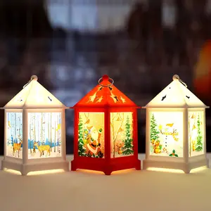 Creative Santa Claus Snowman, Night Lamp Retro Wind Lamp Christmas Decorations Table Decoration Lamp Christmas Lantern/