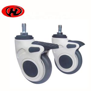 Roues pivotantes médicales à verrouillage central de 5 pouces, tige de guidage pour lit d'hôpital, roues pivotantes à commande centrale - Product Image 6