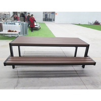 6ft 8ft vente en gros table de pique-nique table à manger avec 2 bancs table de café et chaises pour centre commercial