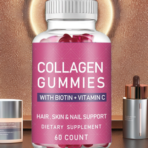 Gummies de biotine, acide hyaluronique et collagène pour la beauté et la santé – Gummies aromatisés, Gummies VC, Complément alimentaire pour la peau, Gummies beauté - Product Image 2