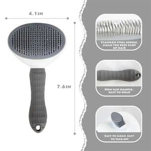 <span class=keywords><strong>Spazzola</strong></span> <span class=keywords><strong>autopulente</strong></span> per rimozione <span class=keywords><strong>peli</strong></span> di animali domestici e pettine per cani e gatti strumenti di pulizia in plastica accessori per il bagno - Product Image 4