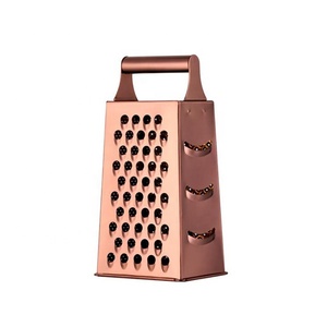 <span class=keywords><strong>Grattugia</strong></span> Manuale Multifunzione in Acciaio a 4 Lati Oro Rosa con Logo Personalizzato per <span class=keywords><strong>Frutta</strong></span> e Verdura - Product Image 1