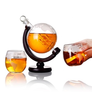 <span class=keywords><strong>Ensemble</strong></span> de bouteilles de whisky en forme de globe, équipé de 2 verres à whisky, adapté aux hommes, <span class=keywords><strong>ensemble</strong></span> <span class=keywords><strong>cadeau</strong></span> de conteneur en verre pour <span class=keywords><strong>rhum</strong></span> et vodka de 850 ml - Product Image 4