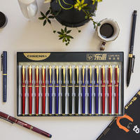 Stylo plume de luxe en laiton massif - Stylo professionnel pour cadres avec triple pointe polyvalente