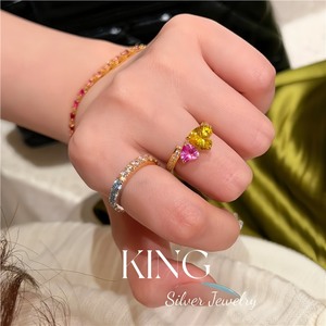 Anillo de Plata de Ley S925 Chapado en Oro con Incrustaciones de Circonitas, para Uso Diario de Mujeres - Product Image 5
