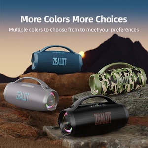 ลำโพง zealot 98 BT5.3พร้อมไฟ LED RGB ขนาด36000mAh แบตเตอรี่160W เอาต์พุตตัวควบคุมปุ่มเสียงสองทางสำหรับโฮมเธียเตอร์และคาราโอเกะ - Product Image 4