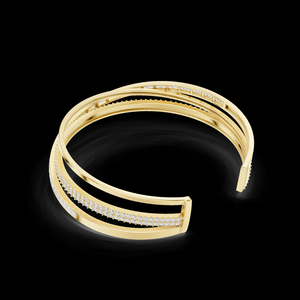 Rose <b>Gold</b> Lab Grown Diamond Sterling Silver Plated Bangle <b>Bracelet</b> Women's Classic Elegant Sparkling Design Party Gift - Product Image 6