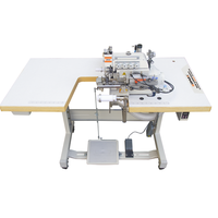 Machine à coudre industrielle SM-01 pour la couture de cols tricotés, idéale pour les cols ronds de t-shirts, machine à coudre surjeteuse pour cols.