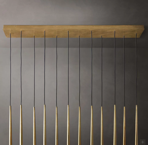 Torche cône minimaliste éclairage lampe salle à manger moderne projecteur maison plafond Long lustre <span class=keywords><strong>Aquitaine</strong></span> linéaire lustre 60" - Product Image 4
