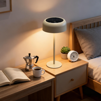 Lampe de table solaire étanche IP54 pour extérieur, batterie rechargeable, interrupteur tactile, lampe de bureau sans fil à intensité variable pour jardin, patio, camping