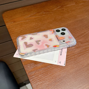 Coque pour iPhone 17 Pro Max, nouvelle coque de téléphone anti-chute à double couche avec cœur dégradé rose et or, protection intégrale - Product Image 4