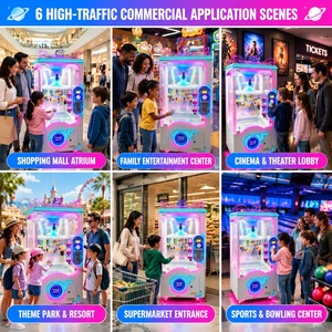 Macchina a Premi Rotante Personalizzata con 60 Clip, Funzionamento a Moneta, Gioco Arcade per Centro Giochi - Product Image 5