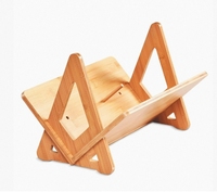 Support de livre de bureau en bois de bambou support de stockage de disques CD triangulaire support de tri pour ordinateur portable étudiant supports de stockage uniques supports