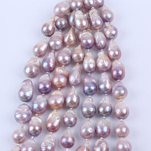 Zhuji Wholesale Natural <b>Freshwater</b> <b>Pearl</b> <b>Bracelet</b> DIY Jewelry 14-17mm Short Bar 18cm Purple Bead Loose <b>Pearls</b> for Creative - Product Image 1