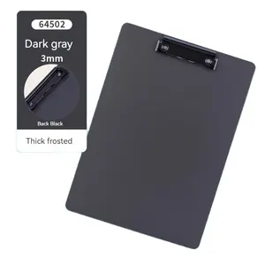 Deli 64502 Dark Gray A4 Board Holder Folder Splint Stationery Menu Student Writing Writing Hardboard Test Paper Holder Simple