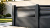 Maßgefertigter Europäischer Stil Moderner Vertikaler Lamellen-Aluminiumzaun, Pulverbeschichteter Korrosionsbeständiger Aluminium-Gartenzaun
