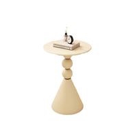 Table basse en bois crème nordique sur mesure avec plateau en verre, design moderne pour salon, bureau à domicile - Écologique et durable