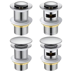 Factory Sales Beauty Display Chrome Plated <strong>Push</strong> <strong>Button</strong> <strong>Waste</strong> Drains Basin <strong>Waste</strong> Basin <strong>Pop</strong> up - Product Image 1